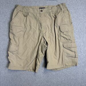 5.11 Tactical Series Men's 38W Stone Gray Cargo Shorts Outdoors Multi Pocket